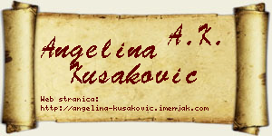 Angelina Kušaković vizit kartica